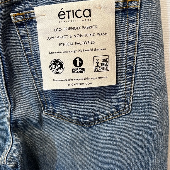 NWT Ética Y2K Inspired High-Rise Relaxed Baggy Cuffed Jeans - Picture 2 of 8